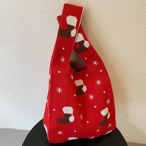 Sac en crochet mini à motif de chaussettes de Noël - SHEIN - Modalova