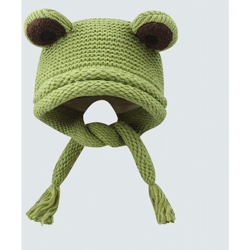 Bonnet en tricot à design grenouille - SHEIN - Modalova