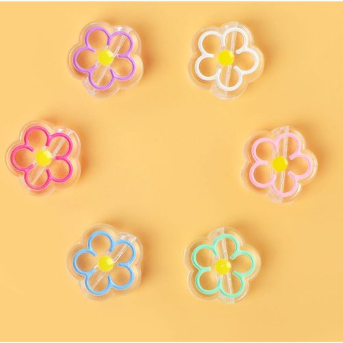 Pièces de couleur aléatoire design fleur DIY perle - SHEIN - Modalova