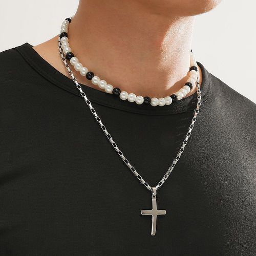 Pièces Collier croisé & à fausse perle - SHEIN - Modalova