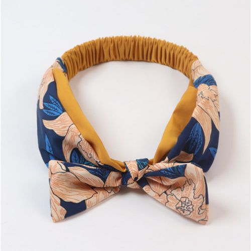 Bandeau pour cheveux à imprimé floral à nœud papillon - SHEIN - Modalova