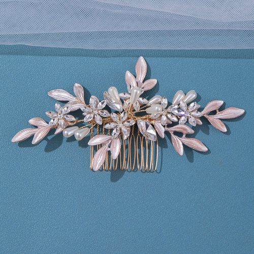 Peigne à cheveux à strass à fleur de mariée - SHEIN - Modalova