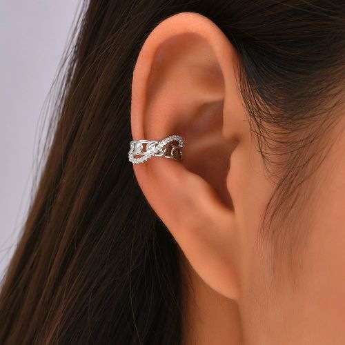 Pièce Clip d'oreille zircone cubique design chaîne - SHEIN - Modalova