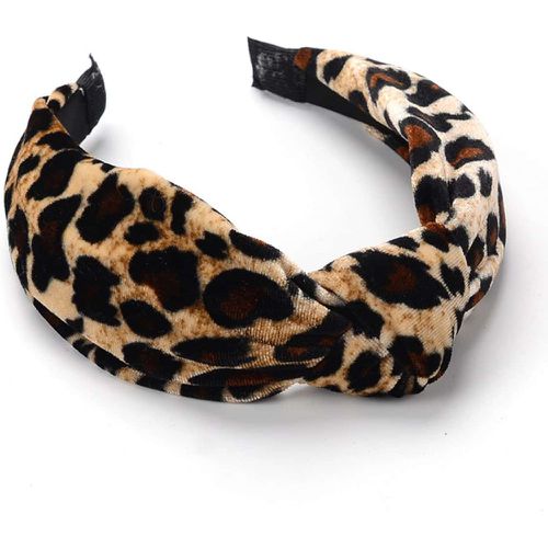 Serre-tête large à motif léopard à nœud - SHEIN - Modalova