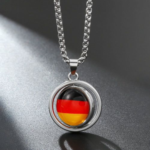 Collier drapeau allemand & football motif à breloque ronde - SHEIN - Modalova