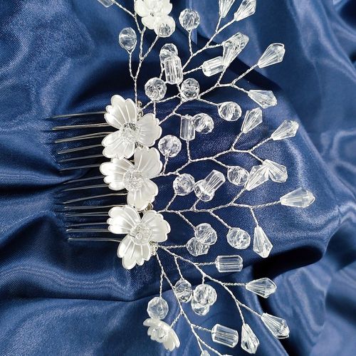 Peigne à cheveux fleur & à perles de mariée - SHEIN - Modalova