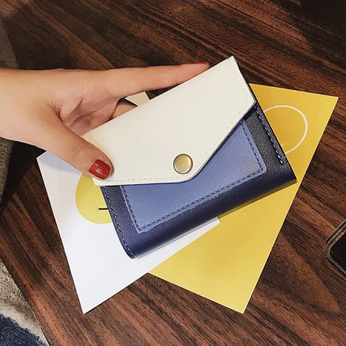 Petit portefeuille à blocs de couleurs - SHEIN - Modalova