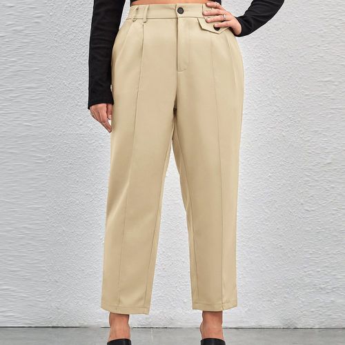 Pantalon carotte unicolore court - SHEIN - Modalova