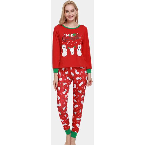 Ensemble de pyjama 1 pièce T-shirt à imprimé Noël & 1 pièce Pantalon - SHEIN - Modalova
