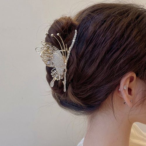 Griffe à cheveux avec strass design papillon - SHEIN - Modalova