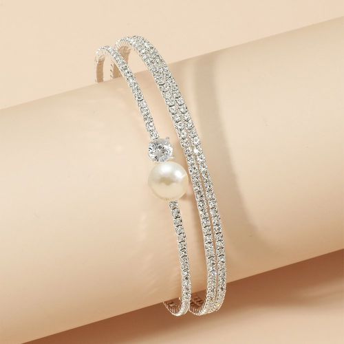 Bracelet avec strass et fausse perle - SHEIN - Modalova