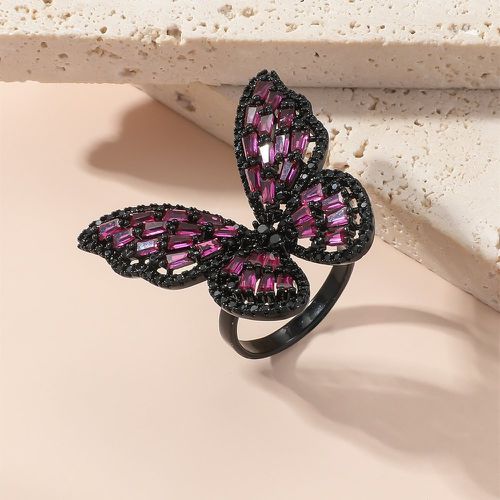 Anneau zircone cubique à détail papillon - SHEIN - Modalova