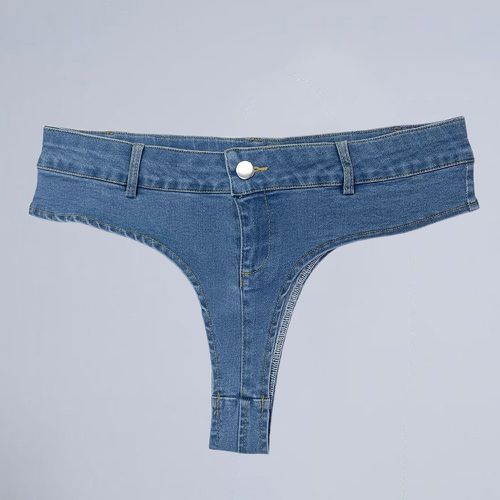 Short en jean booty taille basse - SHEIN - Modalova