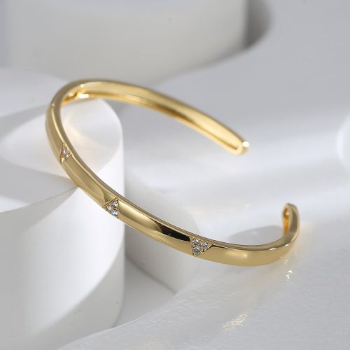 Pièce Zircone Cubique Décor Bracelet Cuivre Bijou - SHEIN - Modalova