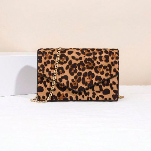 Nouveau sac à bandoulière avec imprimé léopard, petit sac carré, sac avec imprimé léopard - SHEIN - Modalova
