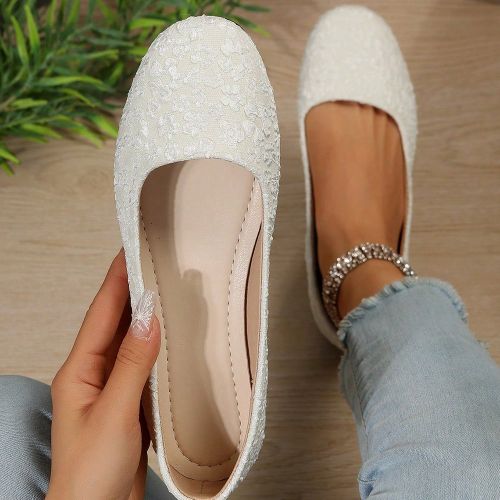 Paires Ballerines élégantess pour l'automne 2025, ballerines à enfiler avec motif floral - SHEIN - Modalova