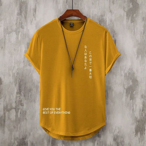 T-shirtss ajustés col rond, manches courtes, T-shirt casual avec slogan, couleurs : mocha et brun - SHEIN - Modalova