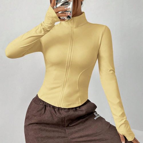 Cardigan tricoté jaune pâle décontractés - SHEIN - Modalova