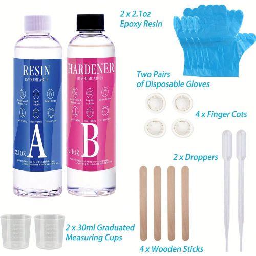 Kit De Résine Époxy Transparente 122 Pour Moules En Résine, Kit De Démarrage De Résine Époxy, Incluant La Résine Et Le Durcisseur, Résine Épo - SHEIN - Modalova