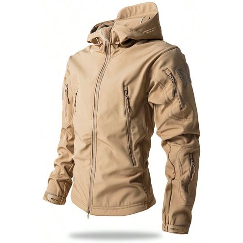 Veste de sport décontractée en molletons, coupe-vent et imperméable. Manteau softshell pour l'extérieur, adapté à l'automne et à l'hiver - SHEIN - Modalova