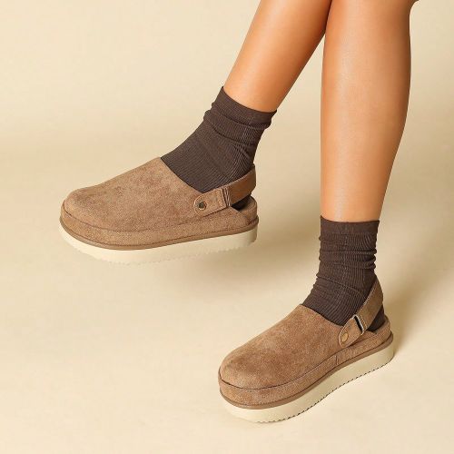Nouvelles sandales compensées à semelle épaisse 2024, sandales bohèmes confortables à enfiler sans dos, chaussures casual polyvalentes avec des c - SHEIN - Modalova