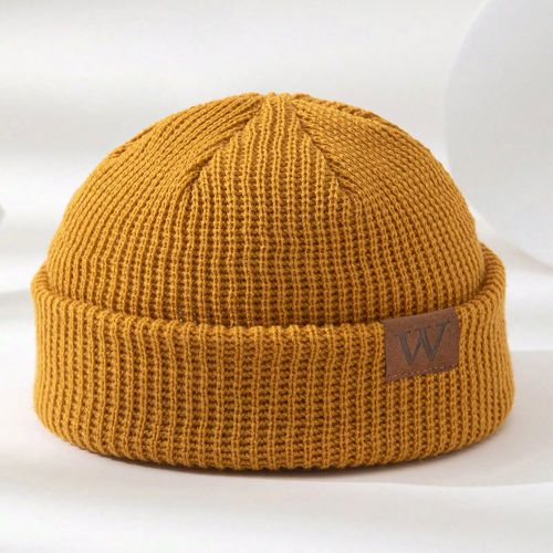 Pièce Bonnet tricoté avec étiquette , convient pour le port quotidien, tenue d'automne - SHEIN - Modalova