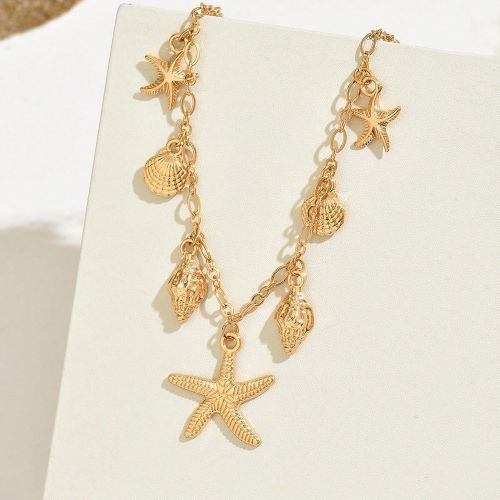 Pièce Pendentif de collier de conception de coquillages et de conques créatifs, style de vacances à la plage, pour un port quotidien - SHEIN - Modalova