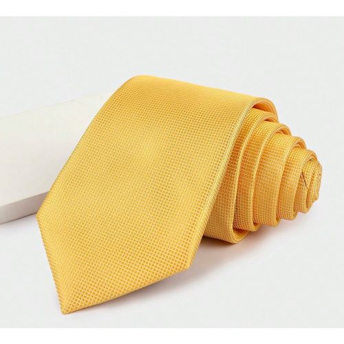 Pièce Cravate fine de couleur unie à motif à carreaux premium, 7 cm (2,8 pouces) Cravate - SHEIN - Modalova