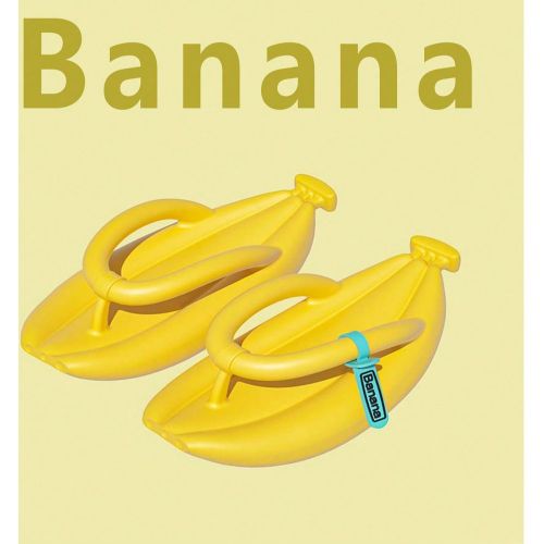 Tongs en forme de banane pour femmes et s, pantoufles de plage, de salle de bain, de maison, souples et épaisses - SHEIN - Modalova