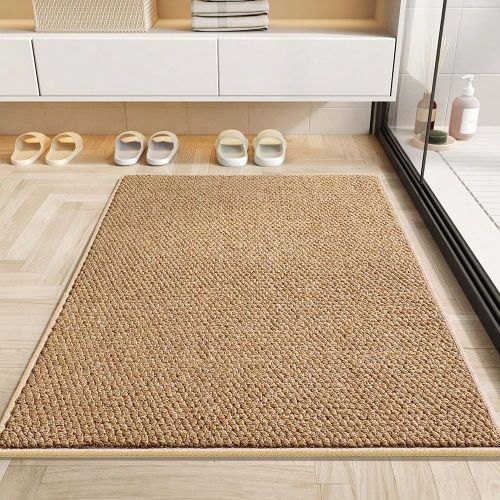 Pièce Tapis de bain absorbant et doux, facile à nettoyer et lavable en machine. Tapis d'entrée intérieur/extérieur en faux jute résistant à la - SHEIN - Modalova