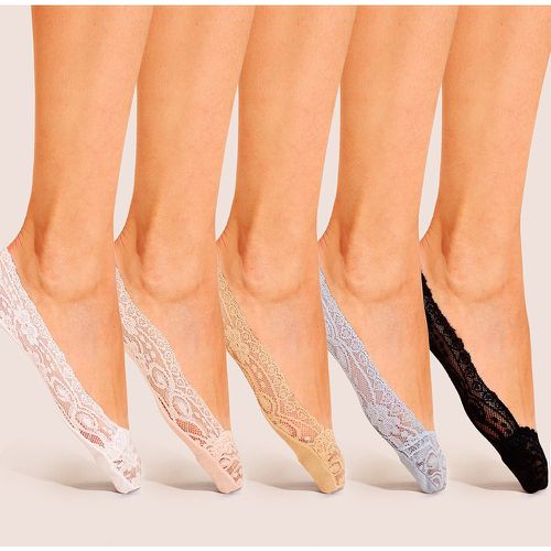 Chaussettes invisibles en dentelle 5 paires - SHEIN - Modalova