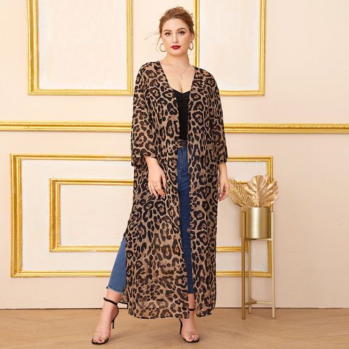 Kimono fendu avec imprimé léopard - SHEIN - Modalova