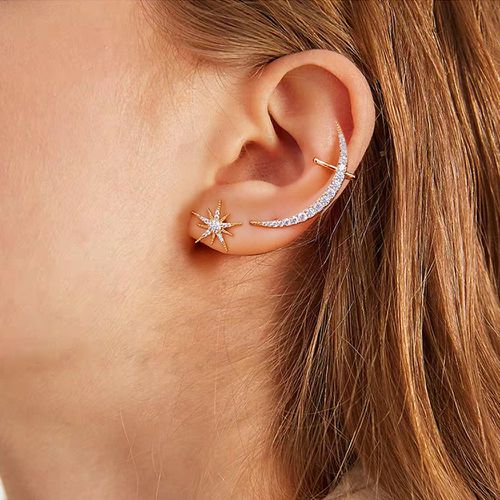 Clous d'oreilles dépareillés avec strass 1 paire - SHEIN - Modalova