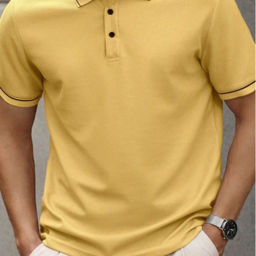 Chemise polo manches courtes rayée de bureau casual Manfinity Bizformal - SHEIN - Modalova