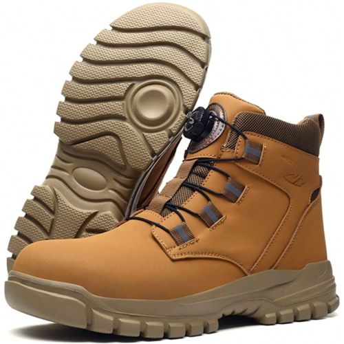 Une paire de bottes de travail à embout d'aciers anti-écrasement et anti-impact, chaussures de sécurité. Chaussures de travail imperméables et in - SHEIN - Modalova