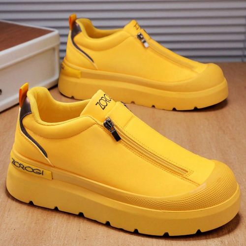 Nouvelles Baskets à semelle épaisses, antidérapantes et résistantes à l'usure, design à double fermeture éclair à l'avant, chaussures de chef - SHEIN - Modalova