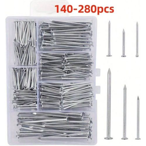 Pièces Assortiment de clous de quincaillerie, clous pour accrocher des tableaux, clous pour le bois, clous pour murs avec boîte de rangement, 6 tail - SHEIN - Modalova