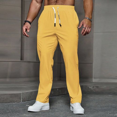 Pantalon décontracté à cordon de serrage de couleur unie avec pochess, pantalon ample et long unicolore pour sortir, automne - SHEIN - Modalova