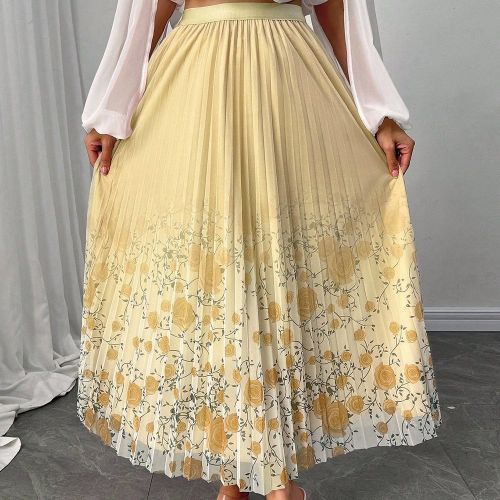 Jupe de à motif floral romantique minimaliste à la mode - SHEIN - Modalova