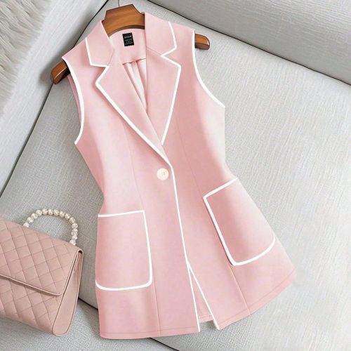 Veste sans manches color block - SHEIN - Modalova