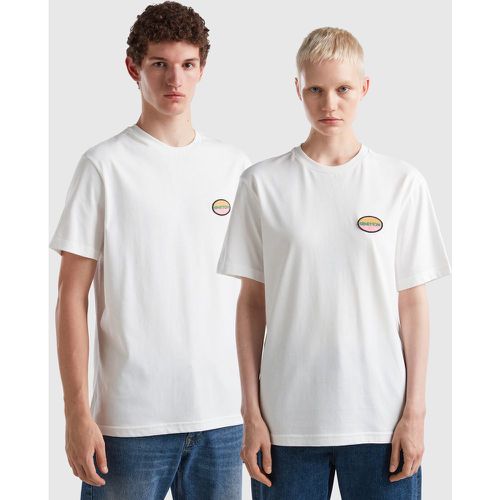 Benetton, T-shirt Blanc Avec Patch, taille XXL, Blanc - United Colors of Benetton - Modalova