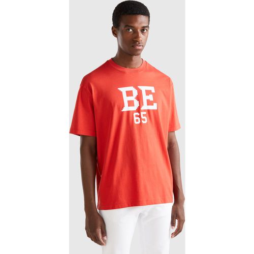 Benetton, T-shirt Rouge Avec Imprimé "be", taille XS, Rouge - United Colors of Benetton - Modalova