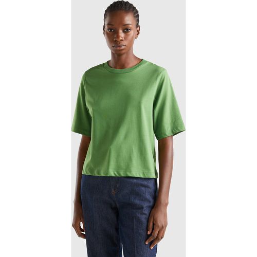 Benetton, T-shirt Coupe Boxy 100 % Coton, taille M, Kaki - United Colors of Benetton - Modalova