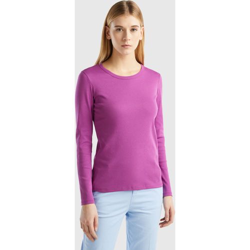 Benetton, T-shirt Manches Longues En Pur Coton, taille XL, - United Colors of Benetton - Modalova