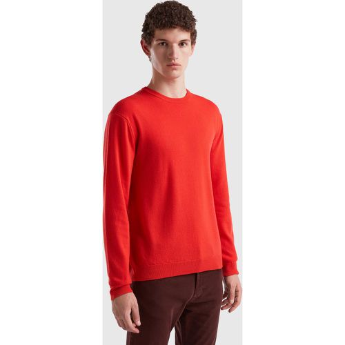 Benetton, Pull Rouge À Col Rond En Pure Laine Mérinos, taille L, Rouge - United Colors of Benetton - Modalova