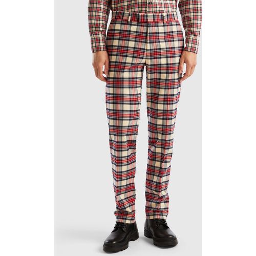 Benetton, Pantalon Tartan En Flanelle, taille 48, Rouge - United Colors of Benetton - Modalova