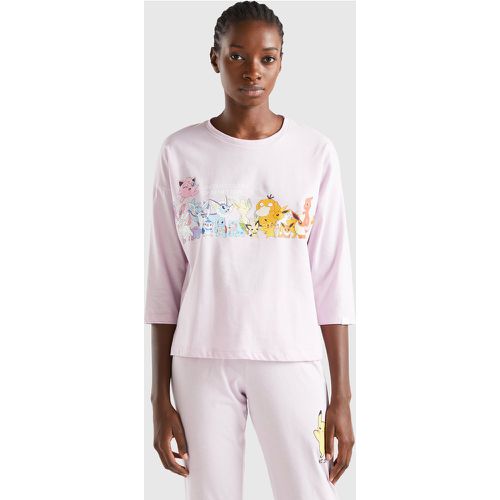 Benetton, Haut Pokémon En Coton À Fibre Longue, taille S, Lilas - United Colors of Benetton - Modalova