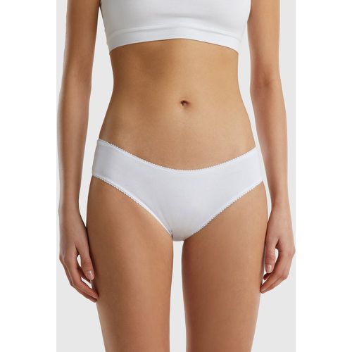 Benetton, Culotte Basique En Coton Bio Stretch, taille S, Blanc - United Colors of Benetton - Modalova