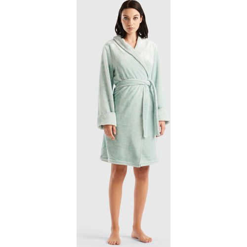 Benetton, Peignoir En Fourrure Synthétique, taille M, Bleu Vert - United Colors of Benetton - Modalova