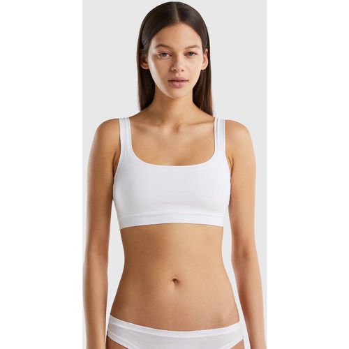 Benetton, Brassière Coton Bio Super Stretch, taille OS, Blanc - United Colors of Benetton - Modalova